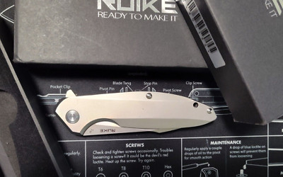 RUIKE P128-SF Folding Knife 3.88'' 14C28N Sandvik Steel Blade Stainless Handle