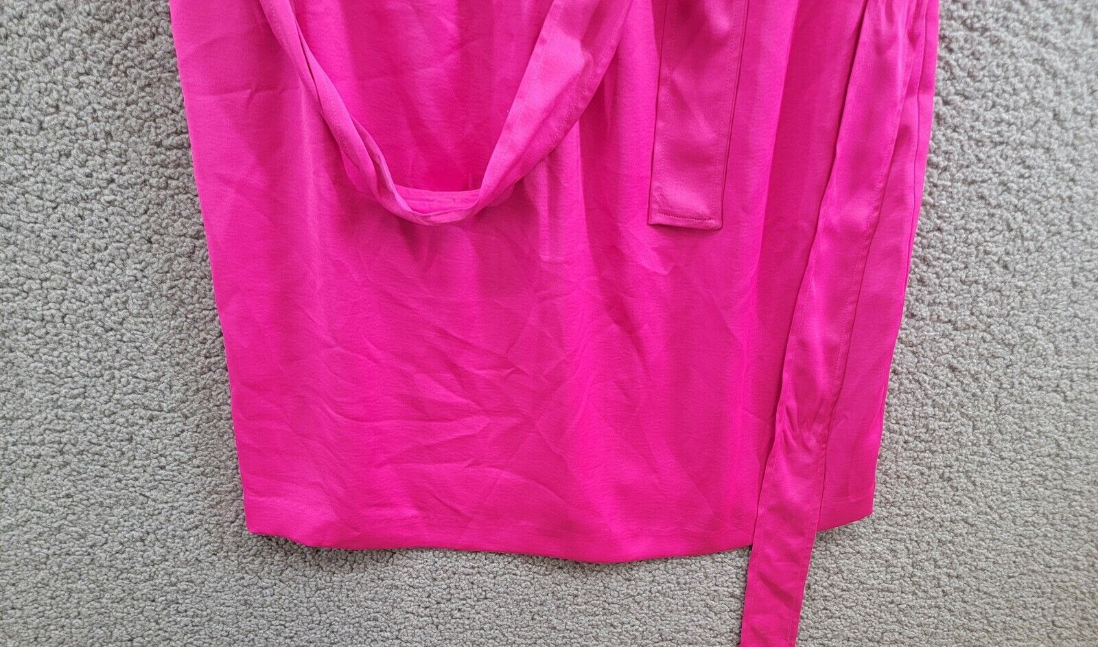 Jessica Howard Sleeveless Tie-Waist Wrap Dress Womens 14 Magenta V-Neck Pullover - Picture 4 of 15