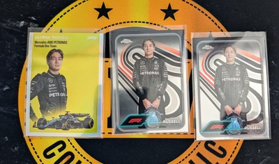 2024 Topps Chrome Formula 1 F1 George Russell 3 card lot Mercedes AMG Insert +