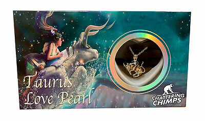 Taurus Zodiac Love Wish Pearl Pendant with 16'' Stainless Steel Necklace