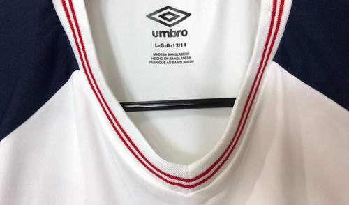 NWT Boys Umbro Shirt Size Large 12-14 White VNeck Soccer