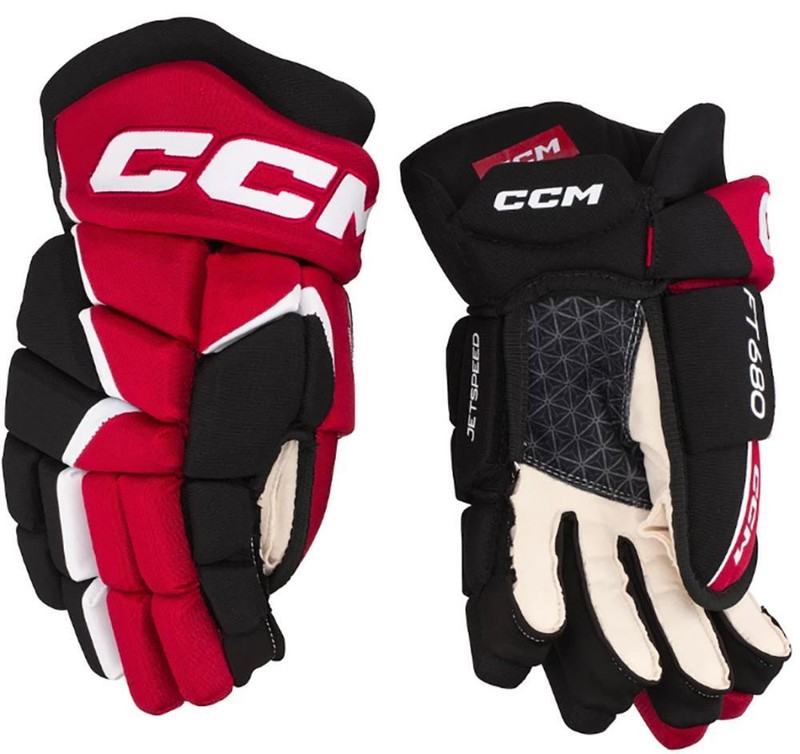 Ccm Jetspeed Ft680 Gants Senior Noir - Rouge - Blanc
