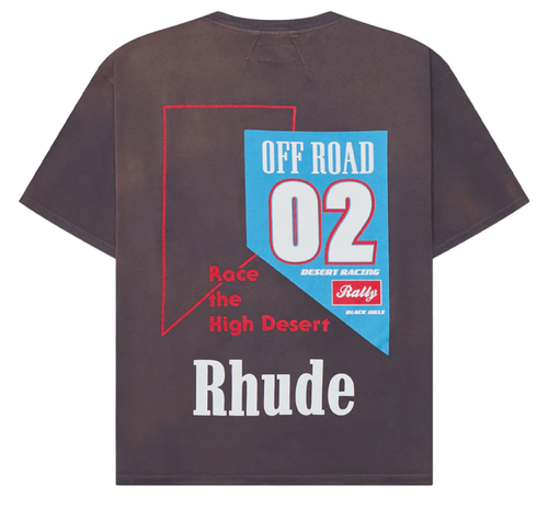 Pre-owned Rhude Off-road 02 Short Sleeve Tee Shirt Vintage Grey
