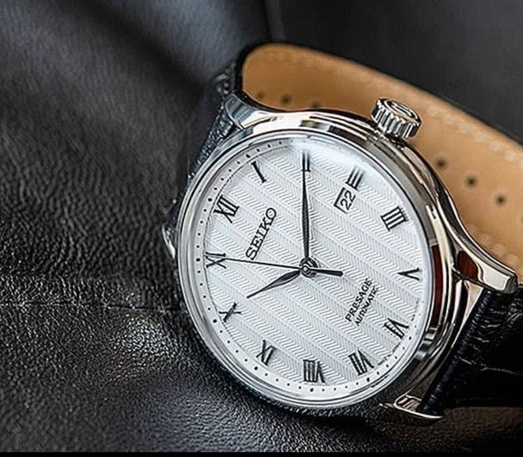 Pre-owned Seiko Srpc83j1 Watch Presage Automatic Leather Strap Zen Garden Brand