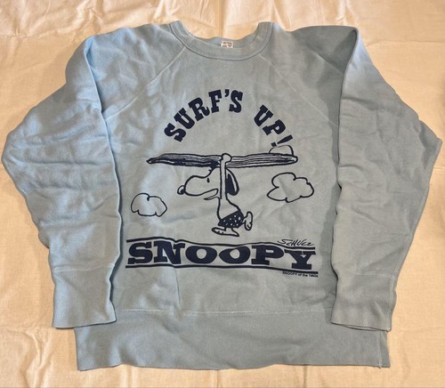 Warehouse Peanuts Snoopy Sweatshirt Blue Cotton Size M Used