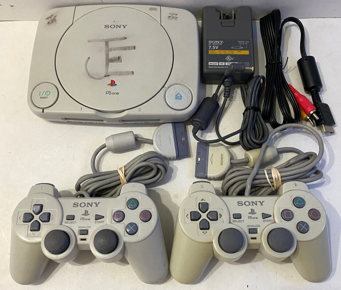 Sony Playstation Slim White PSOne SCPH 101 Console System