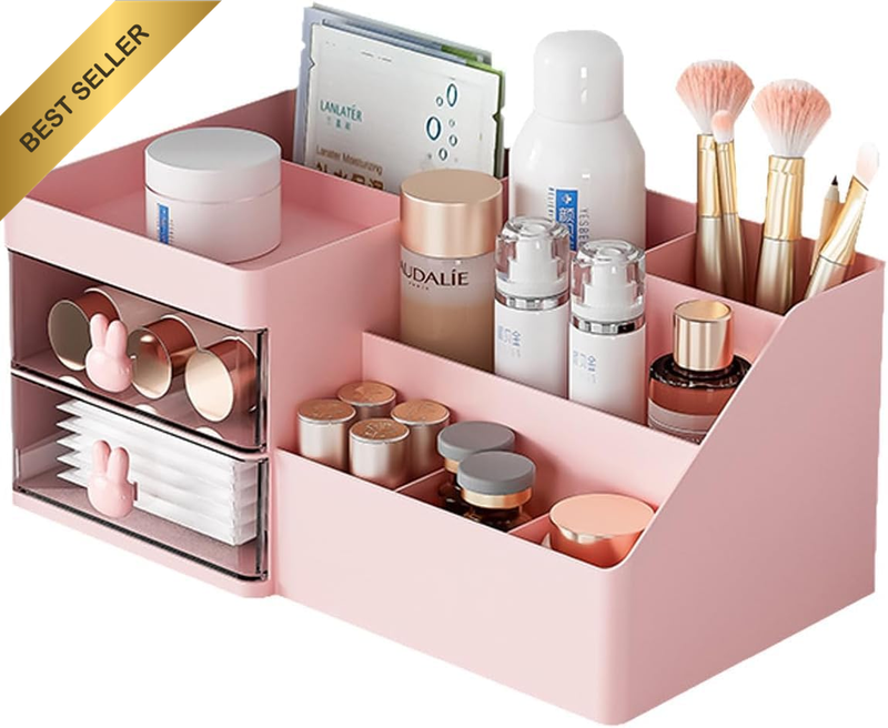 Makeup Table, Bathroom, Cosmetics Organizer, Clear Drawer, Cosmetics Storage, Di