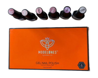 Modelones Gel Nail Polish Kit - 6 Count - 6x 0.24oz - Ex: 10/24