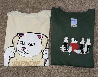 RipnDip Shirt Mens XL Tees (TWO PACK) GREEN AND EGGSHELL Let s Get This Bread