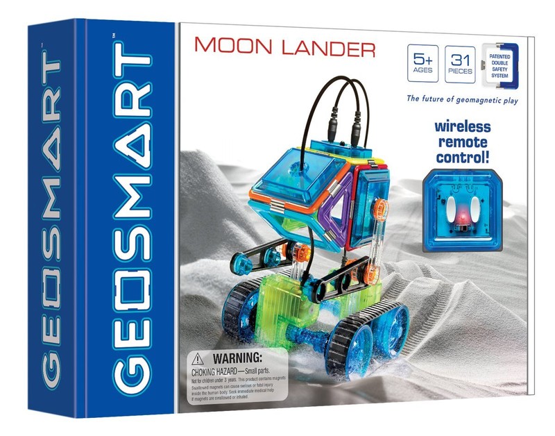 GeoSmart Moon Lander Geomagnetic Vehicle Set with Track Wheels for