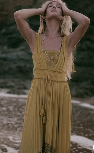 

Пляжное платье макси со вставкой Free People Endless Summer Santa Maria, размер  128 долларов США, Mossy gold