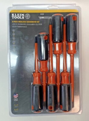 Klein Tools 85076INS Screwdriver Set 1000V Insulated 6-Piece