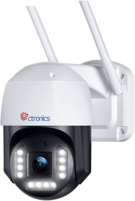 Ctronics 4K 8MP Security Camera, 2.4/5Ghz WiFi Surveillance IP Camera（1PK/2PK）