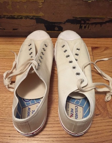 Vintage 60s Converse Blue Label Athletic Footwear Canvas Low Top Shoes. US Sz.11