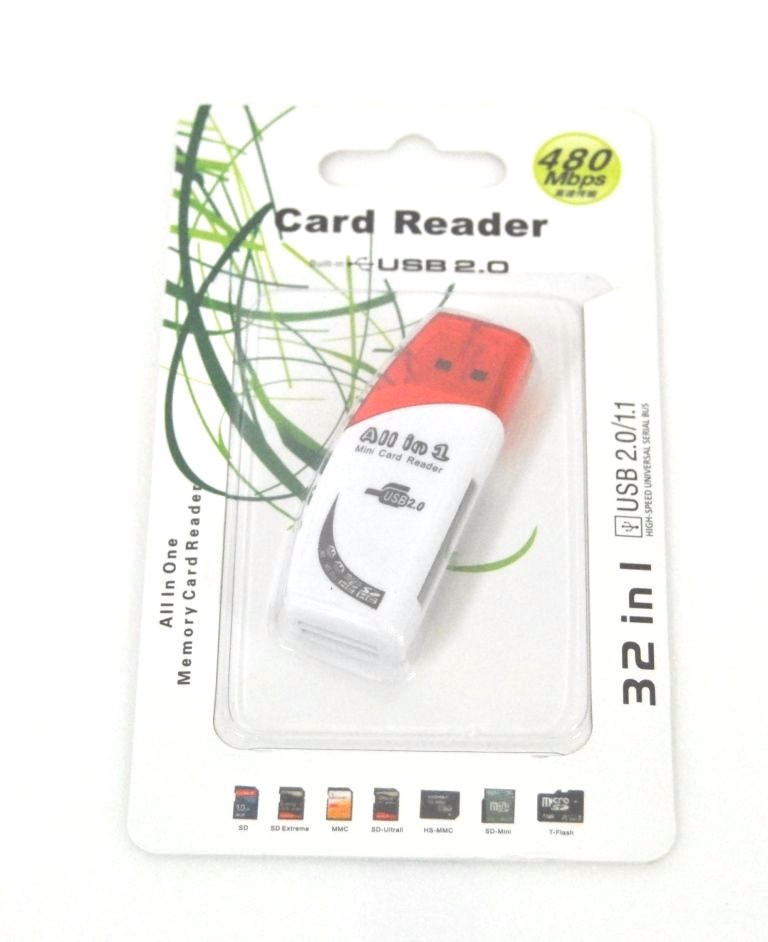 Lettore Memory Card Reader Usb 2.0 Schede Memoria 32in1 Sd MMc 480Mbps hsb