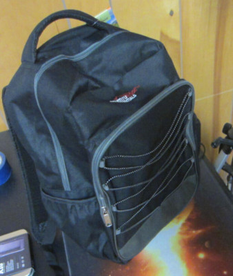 AdventuRidge Backpack Black Grey  16L Laptop sleeve bungee cord 600D