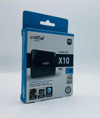 Crucial X10 Pro USB 3.2 Type-C Portable External SSD | 4TB  NEW