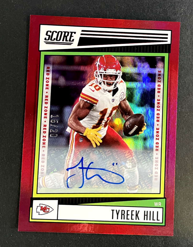 TYREEK HILL　タイリーク ヒル　直書きサインカード　　AUTO　NFL 2021 Tyreek Hill ABSOLUTE Football Gold Stars Signatures