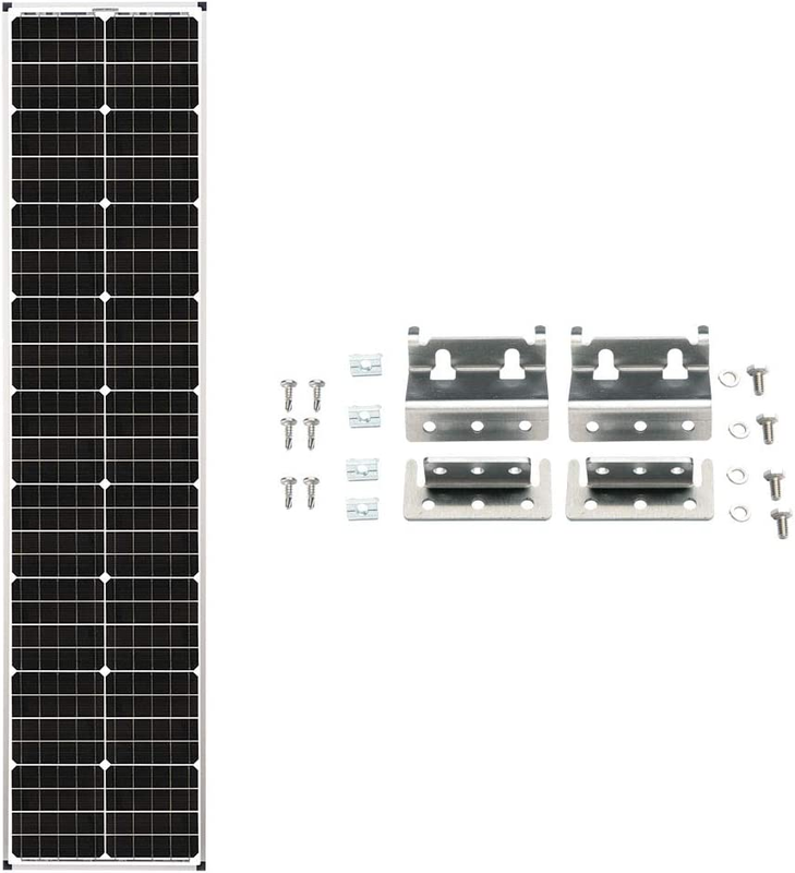 Legacy Series 90-Watt “Long” Roof Mount Solar Panel Expansion Kit for Curved Roo