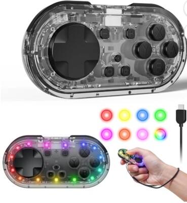 LinYuvo Mini Game Controller With LED Lights (For Android,Switch. Etc.) 
