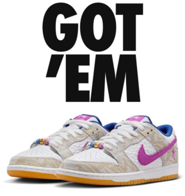 FZ5251-001 Rayssa Leal Nike SB Dunk Low PRM Pure Platinum Vivid Purple (Men's)