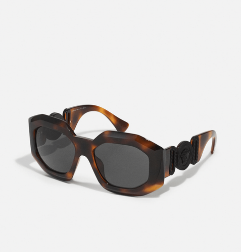 Pre-owned Versace Ve4424u-521787-56 Havana Sunglasses