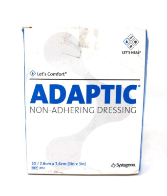 KCI Systagenix 2012 Adaptic Non-Adhering Dressing 3'' x 3''- Box of 31  Exp. 2/26