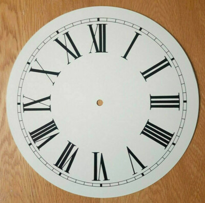 NEW - 12 Inch Clock Dial Face - Off White Antique Finish 305mm Roman Num - DL35
