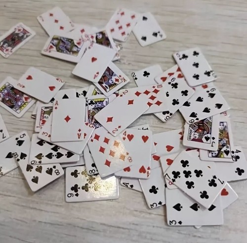 Mini Plastic Coated Poker Playing Card Deck  1.5cm/0.59in x 1cm/0.39in