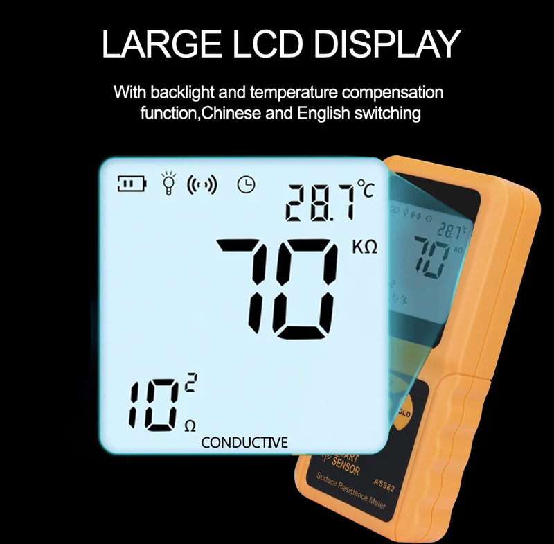 High Accuracy AS982 Surface Resistance Tester and Impedance Meter for ESD Resist
