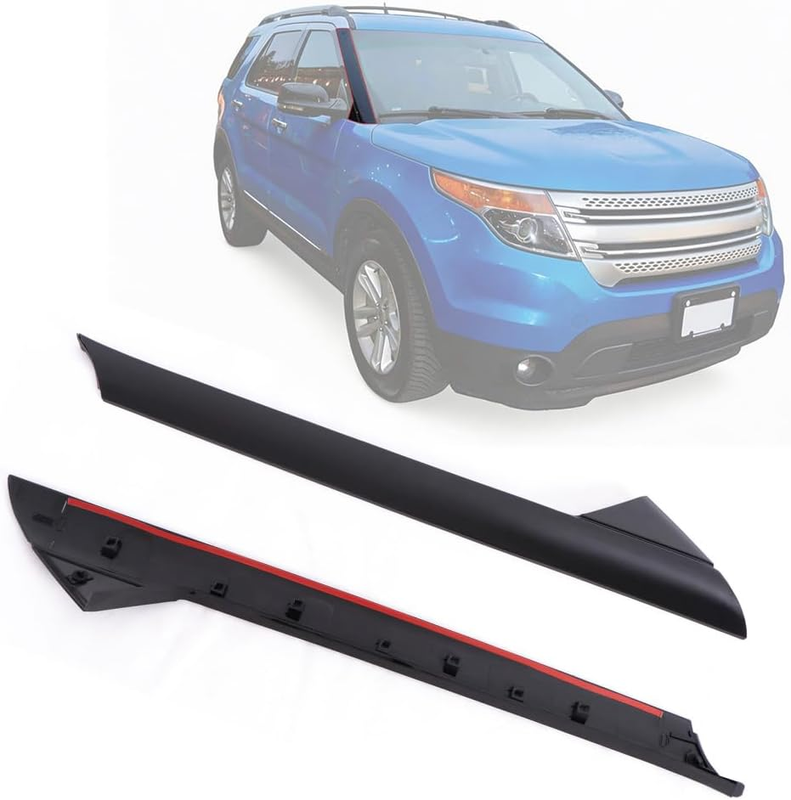 Front Windshield A-Pillar Outer Trim Pair for 2011-2019 Ford Explorer 4-Door