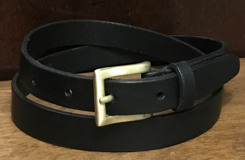 Liz Claiborne Top Grain Black Leather Belt Sz M 3/4”Wide