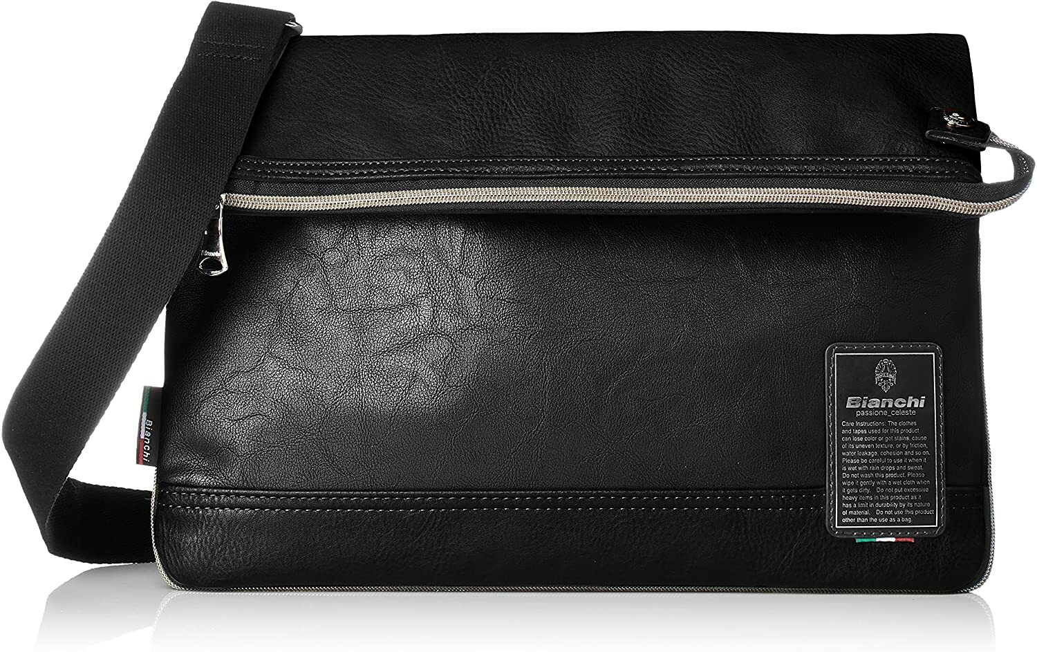 Bianchi Shoulder Bag 2Way TBPI-03 Black A4 Celeste Bicycle