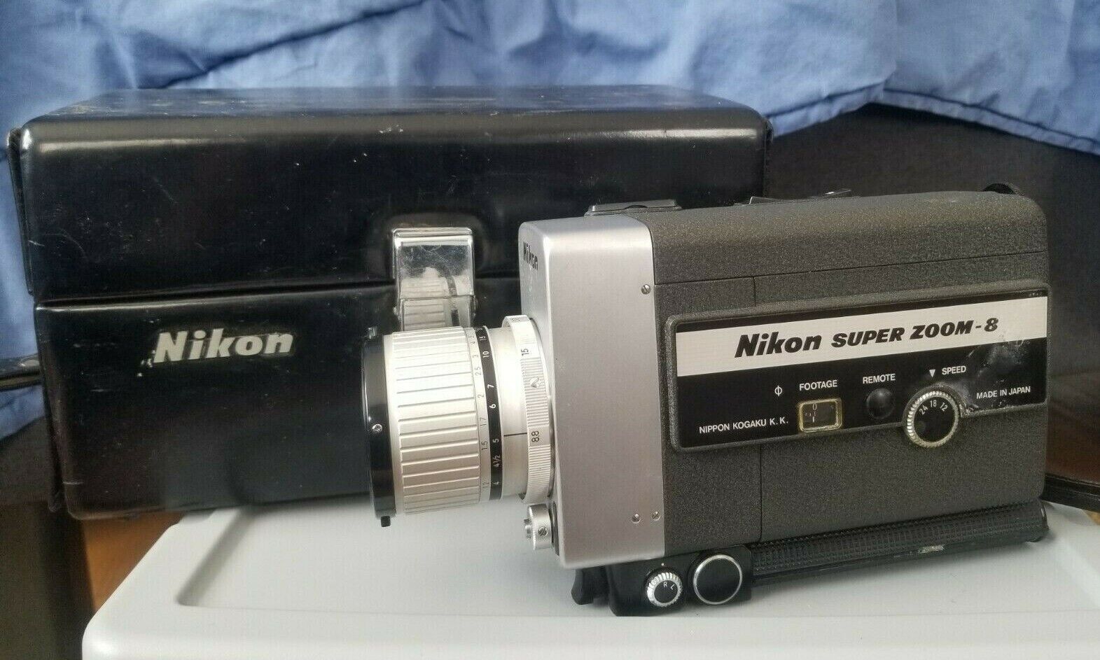 Vintage Nikon Super Zoom-8 (untested) 8MM Movie Camera | eBay Vintage Nikon Super Zoom-8 (untested) 8MM Movie Camera | eBay