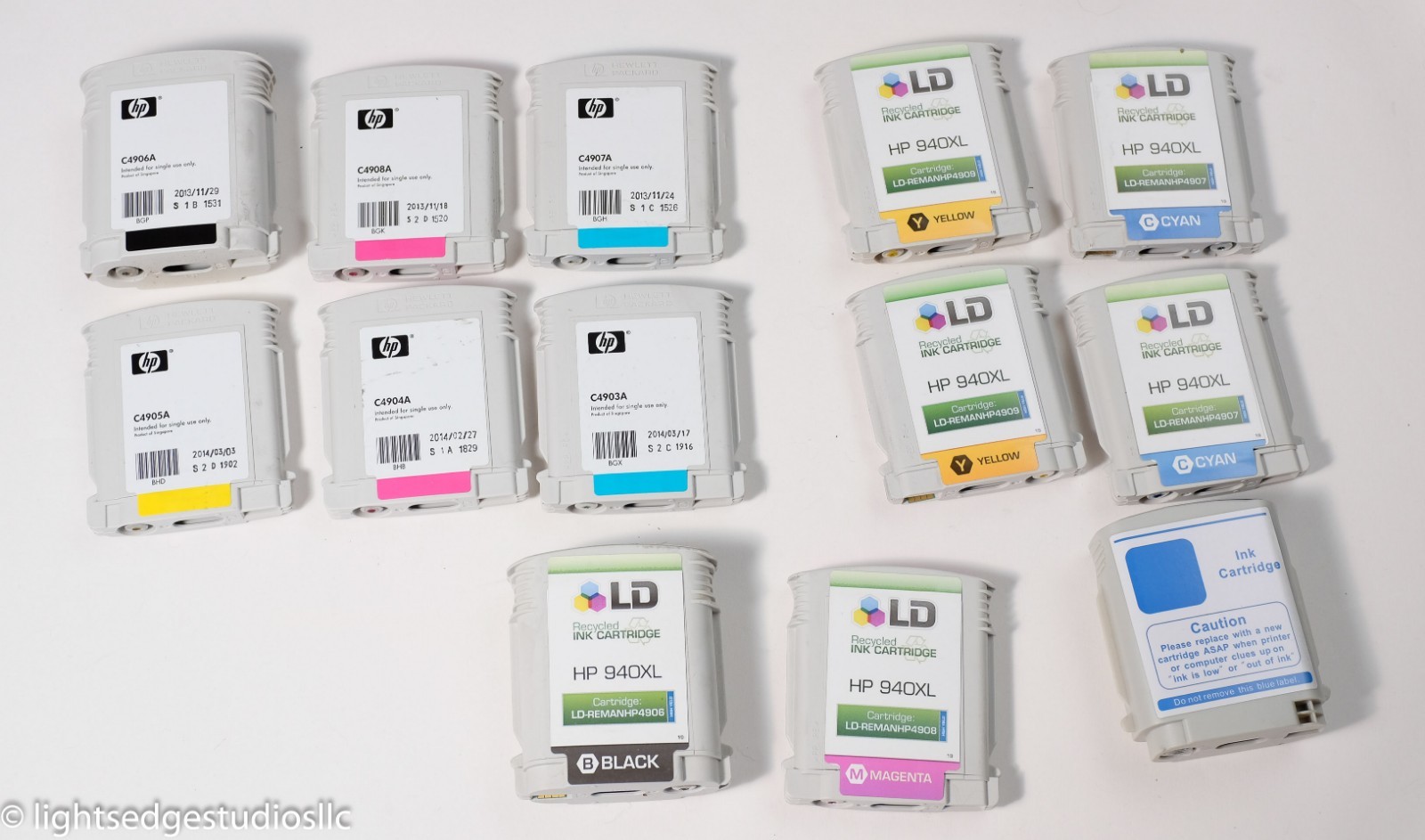 Lot of 13 Used HP 940 940XL Ink Cartridges (All used - most depleted)