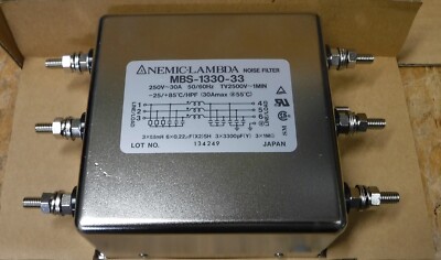 NEMIC LAMBDA MBS-1330-33 ノイズフィルター Nemic-Lambda MBS-1330-33 Noise Filter 250V 30A TV2500V