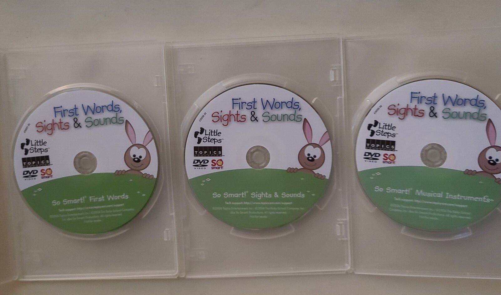 FIRST WORDS, SIGHTS & SOUNDS ~ 3 DVD LOT ~ SO SMART! Little
