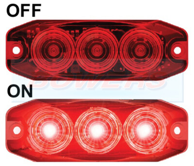12v/24v LED LOW PROFILE RED REAR STOP/TAIL LIGHT LAMP KIT CAR E-APPROVED ECE SVA