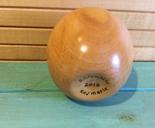 Hand Carved Red Maple Wood Apple Fruit, 3”