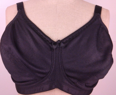 Amoena Rita 2004 Black Polyester Wireless T Shirt Bra Size 36 DD            (24)