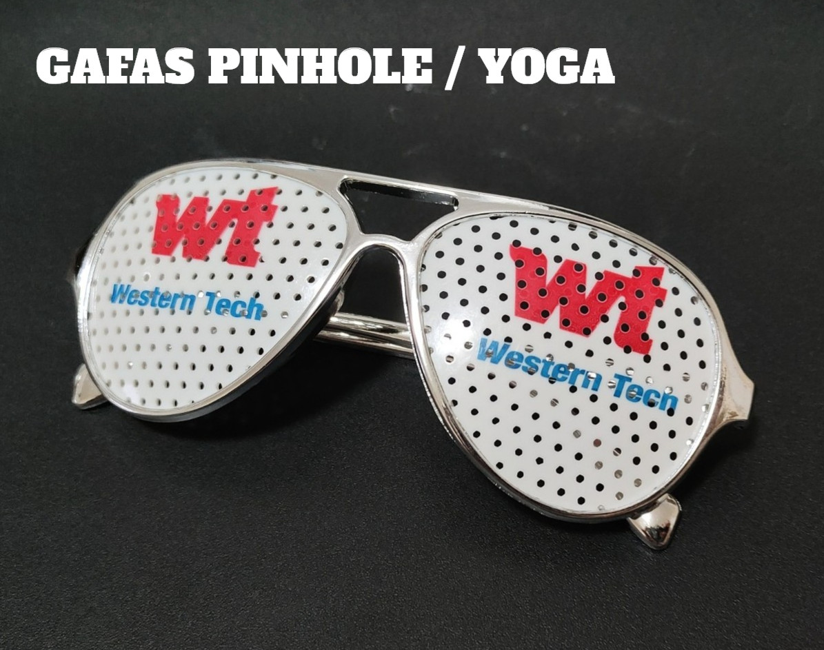 Premium Pinhole Glasses, Chrome Silver, Myopia, Presbyopia, Rest