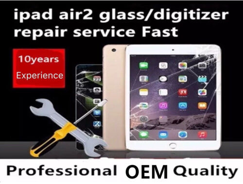 Apple Ipad Air 2 Lcd Digitizer Glass Screen Replacement Repair Service Fast!!!