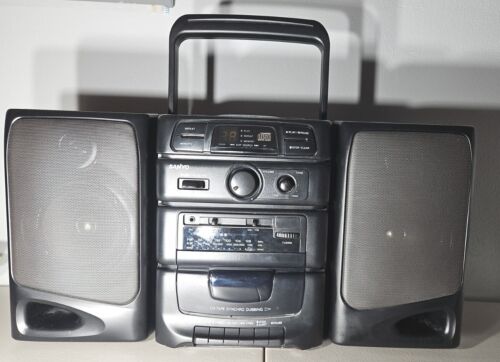 Sanyo AM FM Radio CD Cassette Boombox BassXpander AC Plug Or Sanyo AM FM Radio CD Cassette Boombox BassXpander AC Plug Or