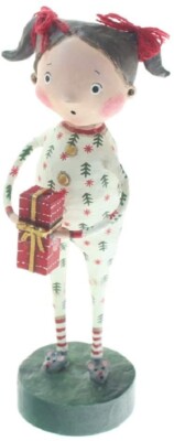 LORI MITCHELL ~ Jenny's Jammies ~ Christmas Folk Art Figurine ~ Free Shipping