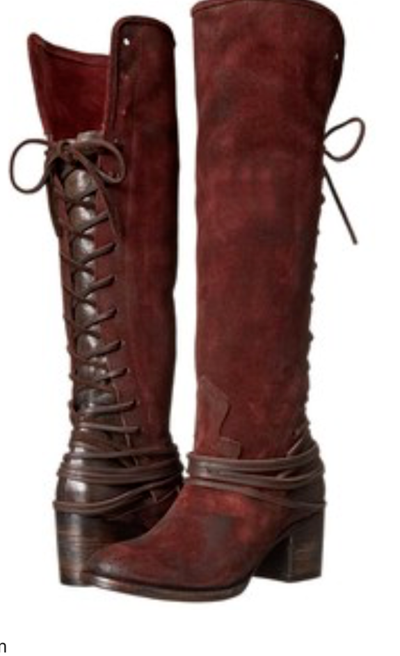 Pre-owned Freebird By Steven Coal Boot Wine Boho Msrp $350 Rare In Red