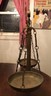 Antique Ornate Brass Balance Scale With Marble Base