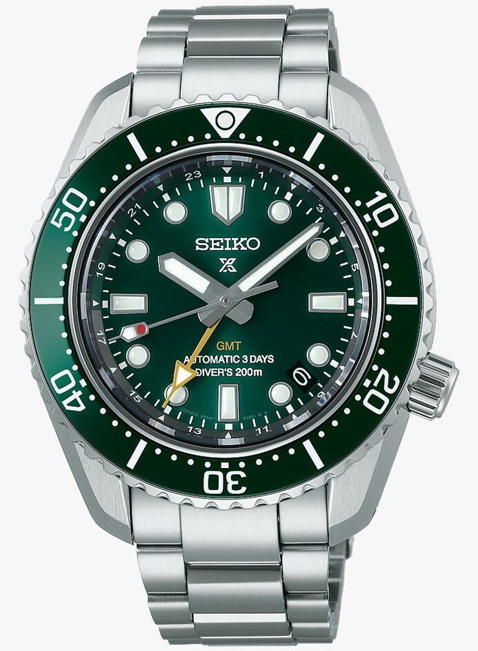Pre-owned Seiko Prospex ‘marine Green' Gmt Automatic Men's Watch Spb381j1