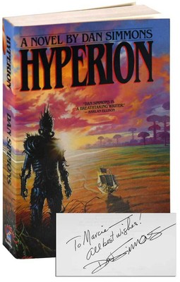 Dan Simmons-HYPERION-1ST/1ST EDITION, WRAPPERED ISSUE-INSCRIBED-FINE COPY-HUGO