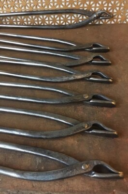 Blacksmith Tongs-16 -Universal Up To 1/2  Flat-Knives-Blades-Hand Forged-USA