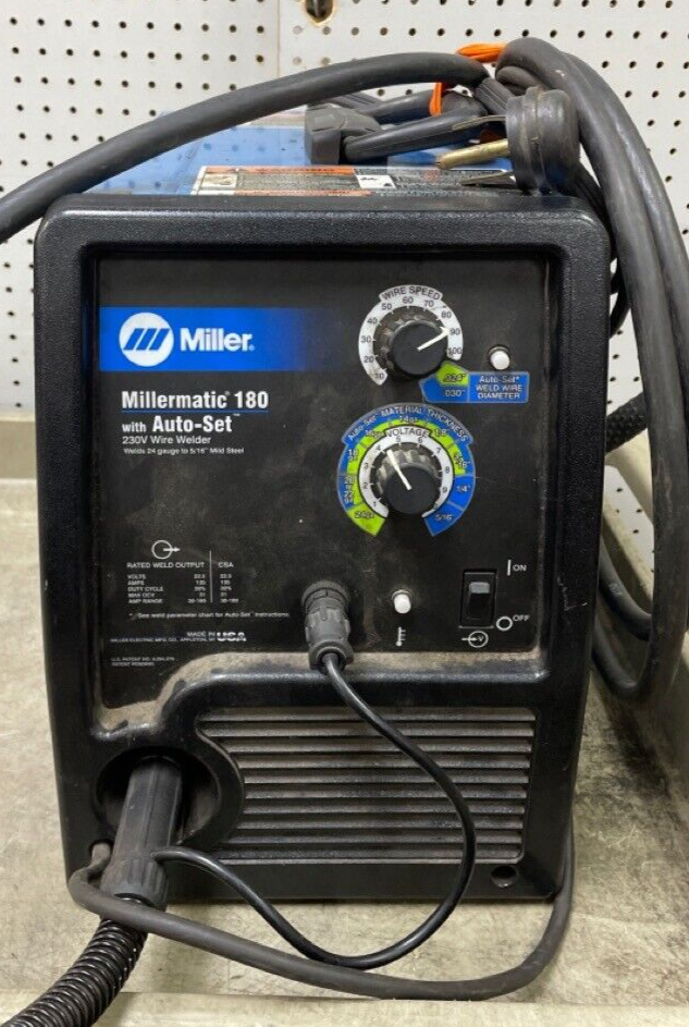 Autoset 230v Wire Miller Millermatic 180 Welder
